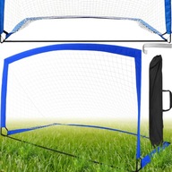 DUŻA BRAMKA PIŁKARSKA 270X150 DO PIŁKI NOŻNEJ DLA DZIECI ZESTAW ŚLEDZIE 3w1