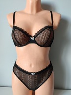 Śliczna markowa bielizna komplet Per Una M & S góra 32D 70D dół UK 10