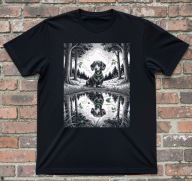 Koszulka z jamnikiem w lesie T-shirt jamnik