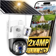 KAMERA PODWÓJNA SOLARNA 2W1 WIFI 2X4MP ZEWNĘTRZNA OBROTOWA BEZPRZEWODOWA