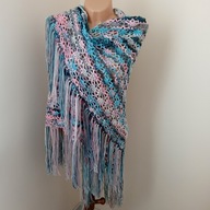 CHUSTA SZYDEŁKOWA RĘKODZIEŁO AKRYL NOWA