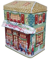 Domek METALOWY Zimowy 15cm Opakowanie na PREZENT