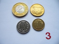 ZESTAW MONET OBIEGOWYCH 4 SZT. Z ROKU 2005