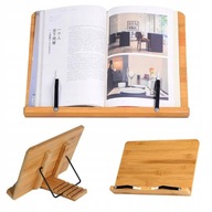 PODSTAWKA POD KSIĄŻKĘ PODPÓRKA DO CZYTANIA STOJAK BAMBUS REGULOWANA UCHWYT