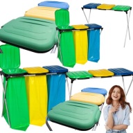 STOJAK KOSZ DO SEGREGACJI ŚMIECI 3 STANOWISKA – FUNKCJONALNY I ESTETYCZNY