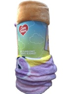 Koc flanelowy TROSKLIWE MISIE CARE BEARS 130x160