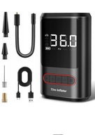 POMPKA ROWEROWA ELEKTRYCZNA KOMPRESOR SAMOCHODOWY BEZPRZEWODOWY 80W ROWER