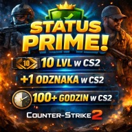 KONTO CS2 STATUS PRIME CS GO | 10 LVL | ODZNAKA | 100h | GOTOWE DO PREMIER