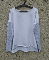 BY O LA LA Glam biała damska bawełniana bluza S/M jak nowa