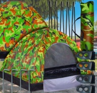 NAMIOT MORO KEMPINGOWY 4-OSOBY KAMUFLAŻ MOSKITIERA CAMPING RODZINA