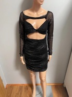 Czarna cekinowa damska sukienka S/M