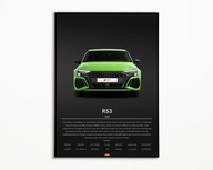PLAKAT AUDI RS3 IDEALNY NA PREZENT OBRAZ NA ŚCIANE A3