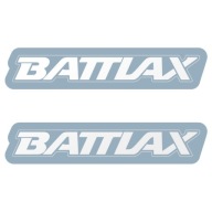2x Naklejka z Logo BATTLAX 85x12 mm Sponsorska na Motocykl Quada Skuter