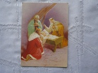 OBRAZEK KOLĘDOWY TRZEJ KRÓLOWIE W STAJENCE