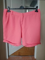 janina 44 spodenki krótkie materiałowe koralowe przed kolanka