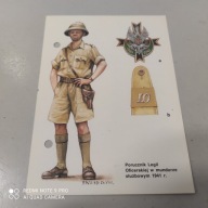 POCZTÓWKA MUNDUR i GODŁO PORUCZNIK LEGII OFICERSKIEJ