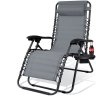 Leżak fotel ogrodowy plażowy rozkładany regulowany zero gravity leżanka
