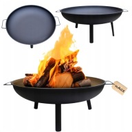 PALENISKO OGRODOWE MILANO 60 CM DO OGNISKA GRILLA KOCIOŁKA STALOWE CZARNE