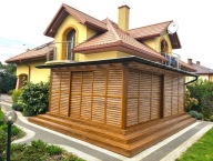 Shuttersy Ruchome deseczki żaluzje regulowane drewno klejone na taras HIT