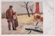T. Axentowicz Po pożarze Chłop z córką 1920r.