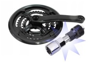 Mechanizm korbowy HelloBikes 3rzędowy korba + Klucz do ściągania korby