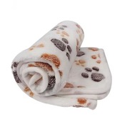 KOCYK dla psa kota zwierząt MIĘKKI koc łapki 60 x 40 cm POLAROWY Beżowy