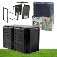 KOMPOSTOWNIK 2-KOMOROWY 800L PROSPERPLAST CZARNY OGRODOWY KOMPOSTER