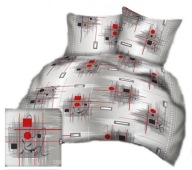 Pościel kora lux 140x200 + 1x70x80 zamek K 328-1 Gra czerwona