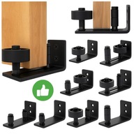 PROWADNICA DOLNA DO DRZWI PRZESUWNYCH LOFT BARN DOOR REGULOWANA CZARNA