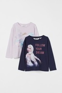 H&M Dżersejowy top z nadrukiem Kraina Lodu Frozen 134/140