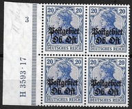 $OKUPACJA NIEMIECKA (ON) Fi 24b** gw/opis czwórka z HAN - FISCHER 1260 zł