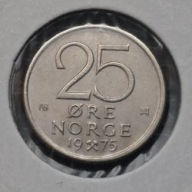 *NORWEGIA [0369]*25 Ore1975r Korona norweska, monogram, korona *holder
