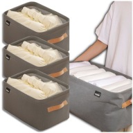 Organizer na ubrania 3szt pudełko zestaw organizerów sztywny do szafki