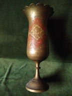 Duży wazon z mosiądzu / mosiężny wazon 30,5 cm. Stary wyrób