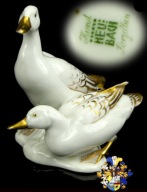 Heubach Dwie kaczki ptak figurka sygnowana wysokość 10 cm