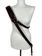 Pasek do aparatu skóra naturalna brązowy