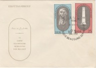 Twórca nowożytnych Igrzysk Olimpijskich Pierre De Coubertin - FDC DDR