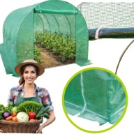 SZKLARNIA OGRODOWA FOLIA ZIELONA FOLIAK Z OKNAMI TUNEL 300 x 200 m x 200 cm