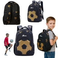 PLECAK SZKOLNY MLODZIEZOWY WIELOKOMOROWY ZLOTA PILKA DLA CHLOPCA FOOTBALL