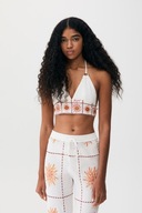 PULL&BEAR haftowany top boho damski XS