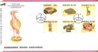 Zimbabwe d.Rodezja 1996, FDC. rzemiosło, wyroby z drewna