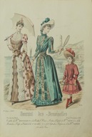 Miedzioryt Moda Journal des Demoiselles II poł. XIX w.