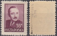 478** brązowolila , pap. z2 , ZL 11 1/4 , gw.+opis Jerzy Walocha