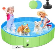 Basen dla Psa 140cm Składany PVC Duże Małe Psy Dzieci