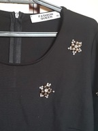 FASHION QUEEN Piękna czarna cyrkonie 40