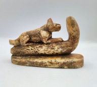 STARA bardzo ładna figurka Wilk walczy z Wężem - kolekcjonerska Peru