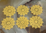 SERWETKI 6 SZT RĘCZNIE WYKONANE SZYDEŁKOWE HAND MADE RĘKODZIEŁO