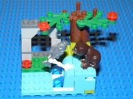 LEGO friends zwierzęta niedźwiadek miś ryba domek