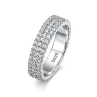 PIERŚCIONEK MOISSANITE 925 SREBRO 18K HIP HOP BŁYSZCZĄCY UNISEX
