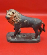 RZEŹBA LWA Z KULA Z BRĄZU ITALY 30s